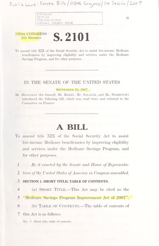A bill to amend title XIX of the Social Security Act to assist low-income Medicare beneficiaries by improving eligibility and services under the Medicare Savings Program, and for other purposes