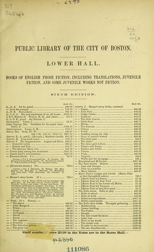 Books of English prose fiction