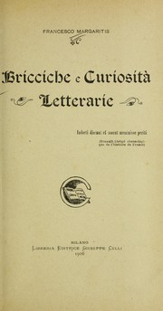 Bricciche e curiosità letterarie