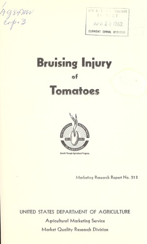 Bruising injury of tomatoes