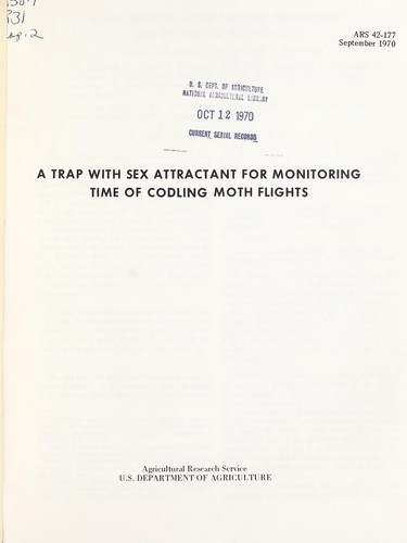 A trap with sex attractant for monitoring time of codling moth flights