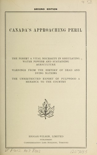 Canada's approaching peril