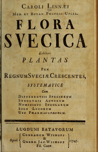 Caroli Linnaei ... Flora Svecica