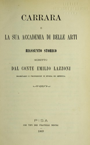 Carrara e la sua Accademia di belle arti