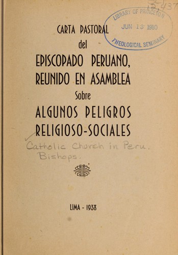 Carta pastoral del Episcopado peruano