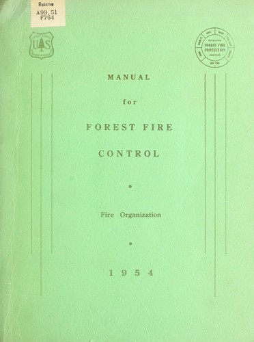 Manual for forest fire control