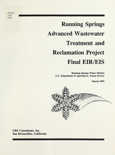 Final environmental impact report/statement for Running Springs advanced wastewater treatment and reclamation project