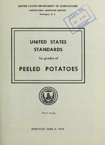 United States standards for grades of peeled potatoes