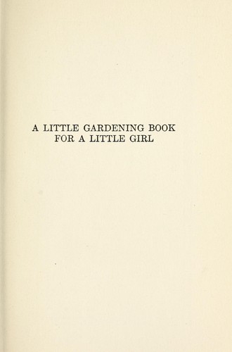 A little gardening book for a little girl