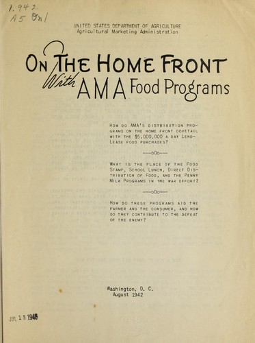On the home front with AMA food programs