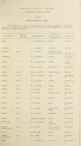 Cotton improvement groups [by states]