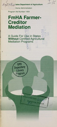 FmHA farmer-creditor mediation in noncertified states