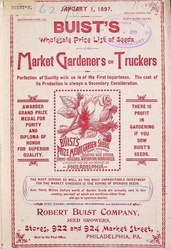 Buist's wholesale price list of seeds for market gardeners or truckers
