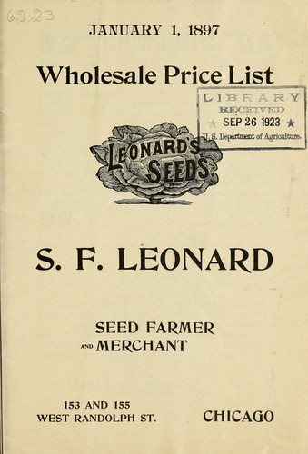 Wholesale price list