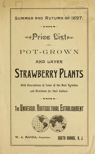 Price list of pot-grown and layer strawberry plants