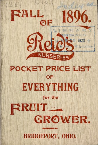 Pocket price list of everything for the fruit grower