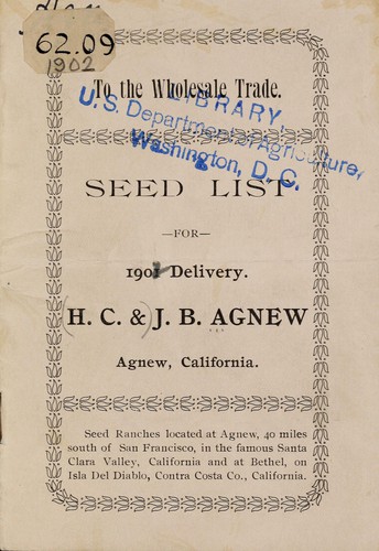 Seed list for 1901 delivery