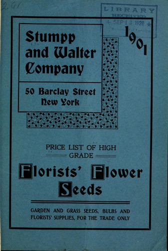Price list of high grade florists' flower seeds