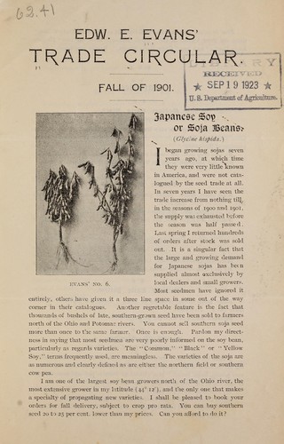 Edw. E. Evans' trade circular