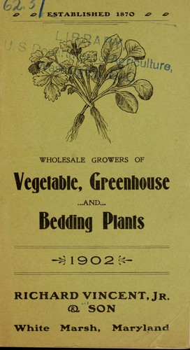 Wholesale growers of vegetable, greenhouse and bedding plants, 1902