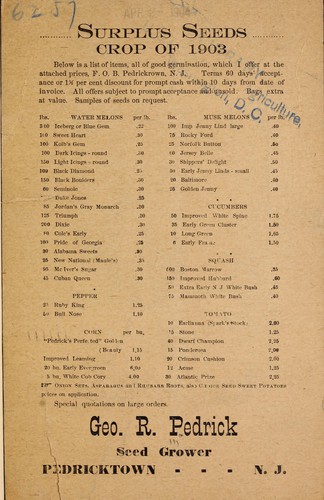 Surplus seeds