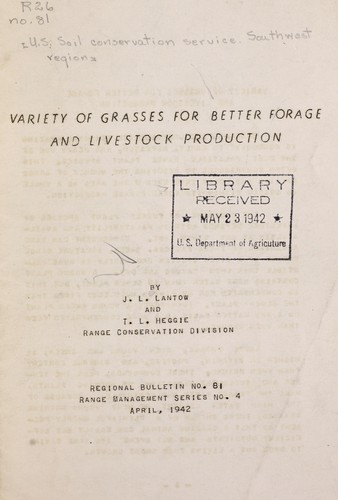 Variety of grasses for better forage and livestock production