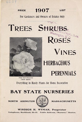 Price list 1907 for gardeners and owners of estates only