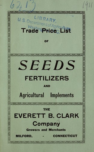 Trade price list of seeds, fertilizers and agricultural implements