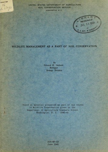 Wildlife management as a part of soil conservation