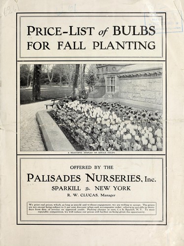 Price-list of bulbs for fall planting