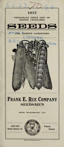 1912 wholesale price list of tested vegetable seeds for market gardeners