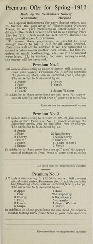 Premium offer for spring 1912
