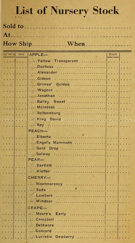 List of nursery stock