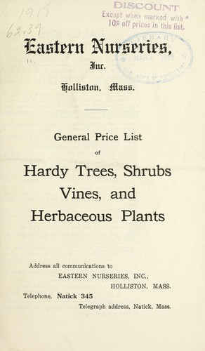 General price list of hardy trees, shrubs, vines, and herbaceous plants