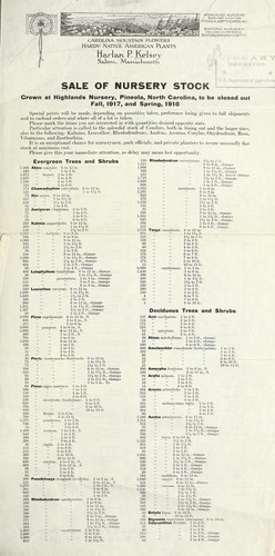 Sale of nursery stock
