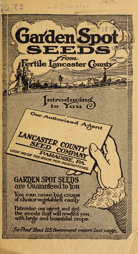 Garden spot seeds from fertile Lancaster County