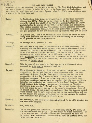 The 1944 farm program