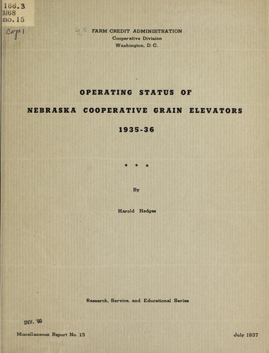 Operating status of Nebraska cooperative grain elevators 1935-36