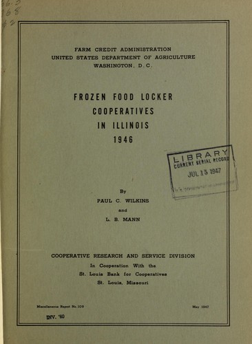 Frozen food locker cooperatives in Illinois, 1946