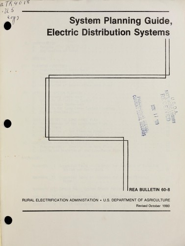 System planning guide, electric distribution systems