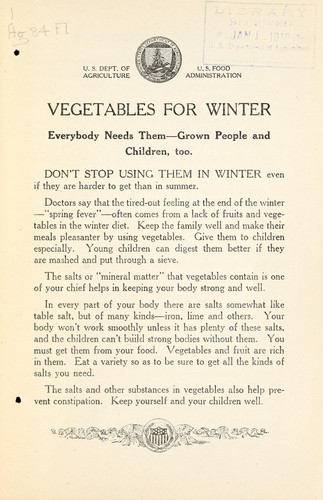Vegetables for winter