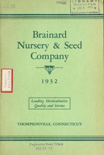 Brainard Nursery & Seed Company, 1932