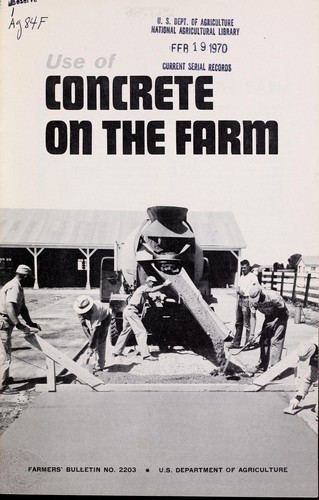 Use of concrete on the farm