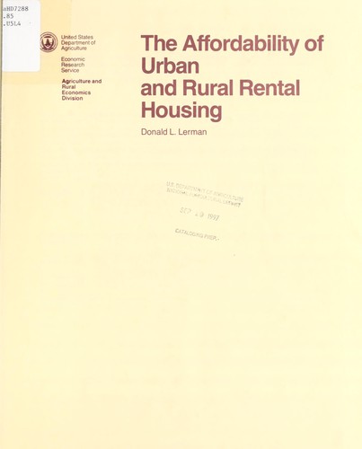 The affordability of urban and rural rental housing
