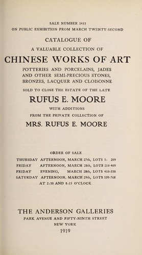 Catalogue of a valuable collection of Chinese works of art