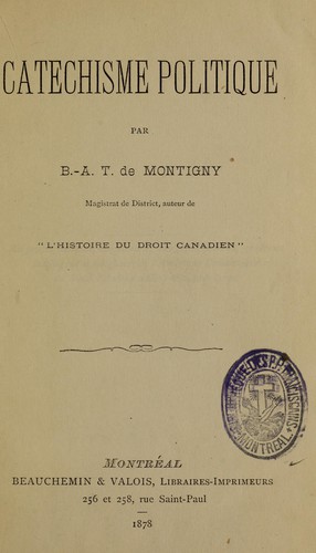 Catéchisme politique