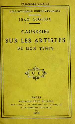Causeries sur les artistes de mon temps