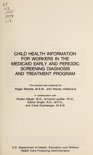 Child health information for workers in the Medicaid early and periodic screening diagnosis and treatment program