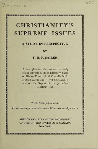 Christianity's supreme issues