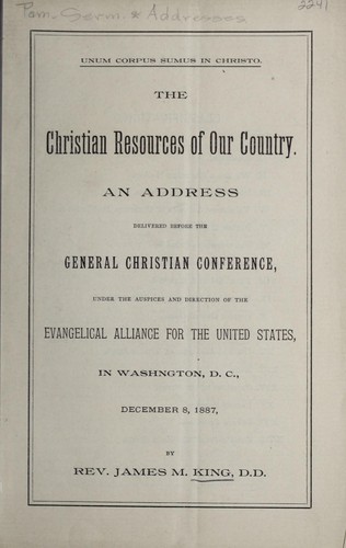 The Christian resources of our country